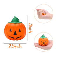 MALLMALL6 12Pcs Halloween Pumpkin Squeeze Toys Mini Soft Cream Scented Slow Rising Squeeze for Kids Party Favors Halloween Decorations Birthday Gifts Kawaii Simulation Keychain Phone Strap