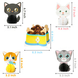 MALLMALL6 7Pcs Cat Themed Honeycomb Centerpieces Cats Birthday Party Favor Table Decoration Meow Double Sided Table Toppers Party Supplies Pet Baby Shower Decor Photo Booth Props for Kids