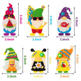 MALLMALL6 8Pcs Gnome Fridge Magnets Craft Kit with 8 Kinds Cartoon Elves Characters Felt Cloth Handicrafts Summer Theme home kitchen decoration Parent-kid Interactive Games Activities for Kids