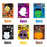 MALLMALL6 36Pcs Halloween Stickers for Kids Halloween Party Favors Make a Face Sticker Sheets Novelty DIY Jack-o-Lantern Pumpkin Stickers Party Decorations Supplies Vampire Witch Trick or Treat Filler