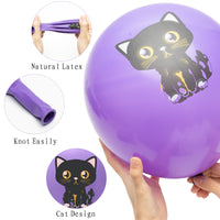 MALLMALL6 52pcs Cat Balloon Birthday Decorations Including 5 Styles Cute Cartoon Cats Print Latex Balloons Bouquets Adoption Pet Animal Party Favors Decor Supplies Photo Prop for Kids Boys Baby Shower