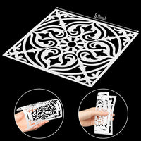 MALLMALL6 16Pcs Mandala Stencils Mandala Dot Painting Stencil Templates for Rock Painting Paint On Wood Wall Stone DIY Art Crafts Project Reusable Flower Drawing Supplies Home Decor (6 x 6 Inch)