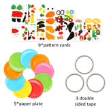 MALLMALL6 9Pcs Christmas Paper Plate Art Kits for Kids Theme Educational DIY Craft Card Parent-Child Activity Early Learning Art Project Classroom Party Supplies for Preschool Toddler Boys Girls