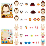 MALLMALL6 45pcs Woodland Animals Make a Face Sticker 9 Kinds DIY Your Own Forest Animal Stickers Autumn Dress Up Art Craft Happy Fall Mixed and Matched Party Favor Game and Birthday Decoration for kid