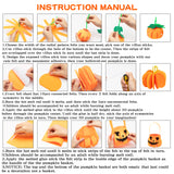 MALLMALL6 Pumpkin 6Pcs 3D Felt Halloween Craft Kit Trick or Treat Hollow-Out Basket Self-adhesive Handwork Pumpkin Ball with Spoof Face DIY Decors Set Party Supplies for Home Dining Room Decorations