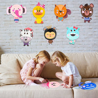 MALLMALL6 10Pcs Animal Paper Plate Art Kits for Kids DIY Craft Sticker Card Games Activity Handmade 3D Animals with Body Paper Crafts Project Classroom Supplies for Preschool Toddler Boys Girls