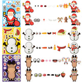 MALLMALL6 276Pcs DIY Christmas Tree Foam Craft Kits Self-Adhesive Stickers Xmas Make a Face Sticker Handmade Artwork Project Making Fun Home Activities for Kids Christmas Gift Party Favor Decoration