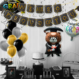 MALLMALL6 53Pcs Graduation Party Decorations Set Congrats Grad We Are So Proud of You Banner Golden 2021 Aluminum Foil Balloons Latex Pearlized Balloon Spiral Pendant Yard Party Supply for Graduates