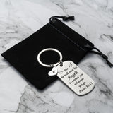 MALLMALL6 2pcs Christian Verse Keychain Inspirational Scripture Bible Religious Faith Prayer Gift Jewelry Key Ring with Black Velvet Bag Friendship Birthday Thanksgiving Christmas Valentines Gift