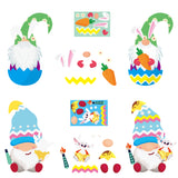MALLMALL6 24Packs Easter Craft Kits for Kids Make You Own Gnome Cards 6 Kinds Face Sticker Easter Spring Party Decorations Favors Classroom DIY Decals Art Ornaments Gift for Kids Window Scrapbook Visit the MALLMALL6 Store