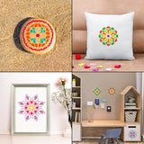 MALLMALL6 16Pcs Mandala Stencils Mandala Dot Painting Stencil Templates for Rock Painting Paint On Wood Wall Stone DIY Art Crafts Project Reusable Flower Drawing Supplies Home Decor (6 x 6 Inch)