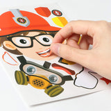 MALLMALL6 36Pcs Firefighter Sticker Make a Face Stickers Fireman Birthday Party Supplies Baby Shower Party Favors Party Decorations Room Decor Fire Chief Sticker DIY Crafts Games for Kids Boys Girls