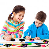 MALLMALL6 60Pcs Toy 4th Scratch Cards DIY Scratch Paper Craft Kit for Kids Toy 4 Birthday Party Supplies Decorations Woody Bo Peep Fork Party Favors Games School Classroom Supplies for Boy Girls