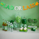 MALLMALL6 LAD OR LASS Banner St. Patrick's Day Baby Shower Gender Reveal Saint Patty's Day Celebration Pregnancy Announcement Pre-Strung Glittery Flag Party Decorations Supplies for Outdoor Indoor
