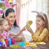 MALLMALL6 8Pcs Easter Egg DIY EVA Art Craft Kit with Peace Chicks Happy Rabbits Beautiful Flower Hope Bunny Out of the Eggshells Kids Favor Springtime Party Supplies Holiday Family Activities Gift Set