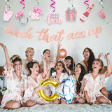 MALLMALL6 34Pcs Bachelorette Party Decoration Bach That Ass Up Banner Bride to Be Hanging Swirl Centerpiece Bridal Shower Party Balloon Rose Gold Supplies for Single Ladies Premarital Celebration