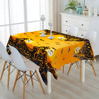 MALLMALL6 3Pcs Halloween Themed Tablecloth Party Decorations Supplies Large PE Plastic Pumpkins Design Rectangular Table Cover for Outdoor Picnic Patio Indoor Dining Room Kitchen 54x71 Inches