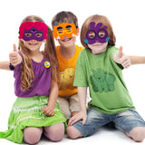 MALLMALL6 12Pcs Monster Felt Masks Monster Themed Creative Birthday Party Supplies Little Monster Baby Shower Dress Up Costumes Monster fan Party Favors Cosplay Photo Booth Props for Kids Boys Girls