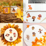 MALLMALL6 12Pcs Fall Diamond Painting Sticker Kits for Kids Autumn  Paint with Diamond by Number Set Fox Owl Rhinestone Mosaic Stickers Party Supplies Pumpkin Maple Leaf DIY Art Craft Handmade Gifts