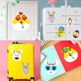 MALLMALL6 36Pcs Easter Stickers DIY Make a Face Sticker Include Easter Eggs Bunnies Chicks Easter Decorations Party Favors Games Birthday School Classroom Party Supplies DIY Crafts for Kids