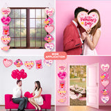 MALLMALL6 Valentine’s Day Porch Banner Valentines Day Door Decoration Heart Cartoon Valentine Craft Supplies Romantic Sign Decor