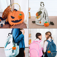 MALLMALL6 12Pcs Halloween Pumpkin Squeeze Toys Mini Soft Cream Scented Slow Rising Squeeze for Kids Party Favors Halloween Decorations Birthday Gifts Kawaii Simulation Keychain Phone Strap