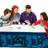 MALLMALL6 4Pcs Video Game Table Cover Outdoor Waterproof Large Rectangle Plastic Tablecloth Birthday Party Supplies Gamepad Theme Decor Design Kitchen Decoration for Boy Shower Backdrop Picnic