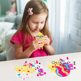 MALLMALL6 12Pcs Easter Fridge Magnet Craft Kit Easter Eggs Bunnies Chicks Lamb Eggshell Chicken Active Eyes Felt Set Diamond Stickers Fun Home Activities Springtime DIY Art Project for Kids