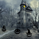 MALLMALL6 3Pcs Halloween Silhouette Yard Stake Pumpkin Face Waterproof Acrylic Stakes Witch Hat Black Cat Scary Party Supplies Trick or Treat Lawn Floor Stakes for Outdoor Garden Farmhouse Decorations