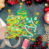 MALLMALL6 276Pcs DIY Christmas Tree Foam Craft Kits Self-Adhesive Stickers Xmas Make a Face Sticker Handmade Artwork Project Making Fun Home Activities for Kids Christmas Gift Party Favor Decoration