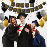 MALLMALL6 53Pcs Graduation Party Decorations Set Congrats Grad We Are So Proud of You Banner Golden 2021 Aluminum Foil Balloons Latex Pearlized Balloon Spiral Pendant Yard Party Supply for Graduates