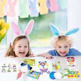 MALLMALL6 24Packs Easter Craft Kits for Kids Make You Own Gnome Cards 6 Kinds Face Sticker Easter Spring Party Decorations Favors Classroom DIY Decals Art Ornaments Gift for Kids Window Scrapbook Visit the MALLMALL6 Store